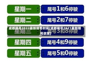 成都限号2022最新限号时间(成都限号2021最新限号政策)