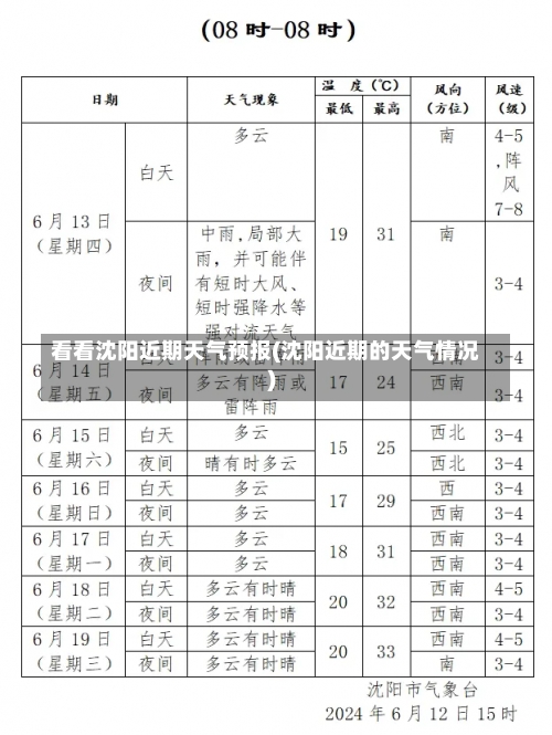 看看沈阳近期天气预报(沈阳近期的天气情况)-第3张图片