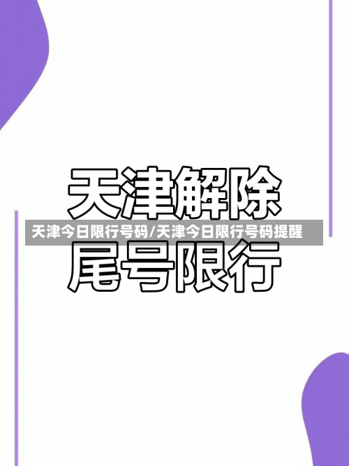 天津今日限行号码/天津今日限行号码提醒-第2张图片