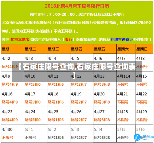 【石家庄限号查询,石家庄限号查询表】-第1张图片