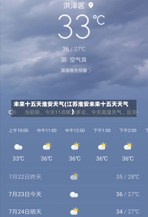 未来十五天淮安天气(江苏淮安未来十五天天气)