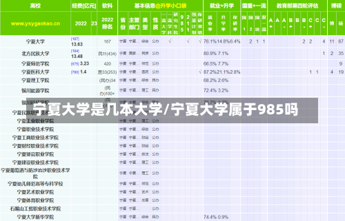 宁夏大学是几本大学/宁夏大学属于985吗-第1张图片