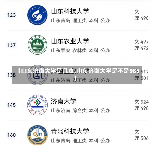 【山东济南大学是几本,山东济南大学是不是985】-第1张图片