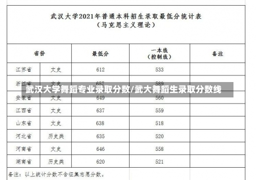 武汉大学舞蹈专业录取分数/武大舞蹈生录取分数线