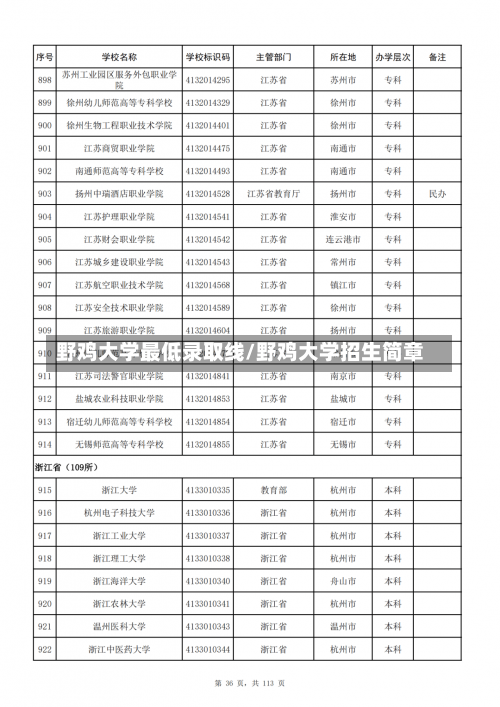 野鸡大学最低录取线/野鸡大学招生简章-第2张图片