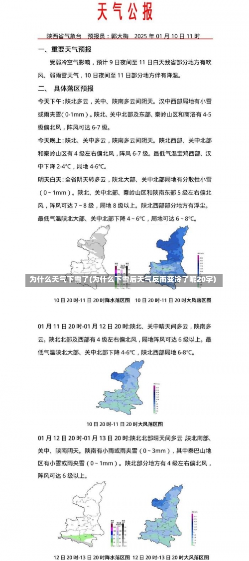 为什么天气下雪了(为什么下雪后天气反而变冷了呢20字)-第1张图片