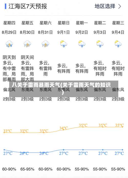 八关于雷雨暴雨天气(关于雷雨天气的知识)-第2张图片