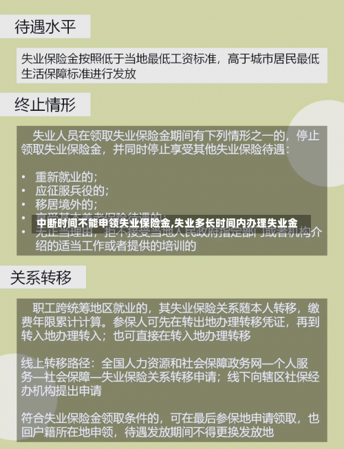 中断时间不能申领失业保险金,失业多长时间内办理失业金