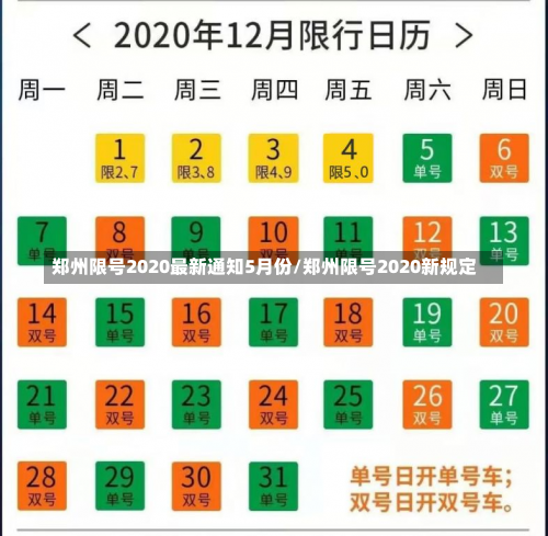 郑州限号2020最新通知5月份/郑州限号2020新规定