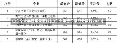 山东个大学音乐录取线(山东大学音乐录取分数线2020)-第1张图片