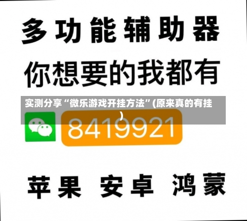 实测分享“微乐游戏开挂方法	”(原来真的有挂)-第2张图片