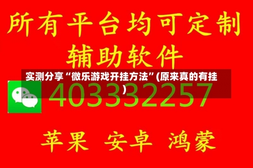 实测分享“微乐游戏开挂方法”(原来真的有挂)-第1张图片